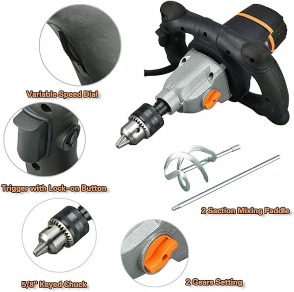 MAXXT Mixer 13A Single Paddle Concrete Mortar Mixer