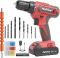 PULITUO Cordless Drill Set, 20V Electric Power Drill with Battery And Charger