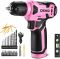 DEKOPRO 8V Cordless Drill, Drill Set with 3/8"Keyless Chuck